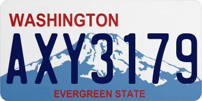 WA license plate AXY3179