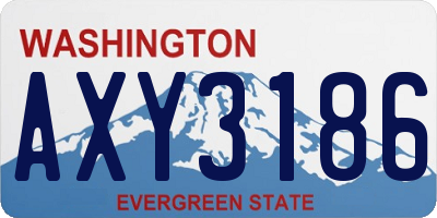 WA license plate AXY3186