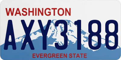 WA license plate AXY3188