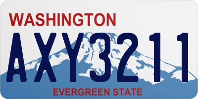 WA license plate AXY3211