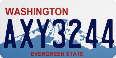 WA license plate AXY3244