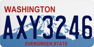 WA license plate AXY3246