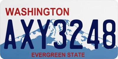 WA license plate AXY3248