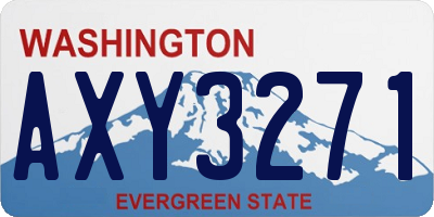 WA license plate AXY3271