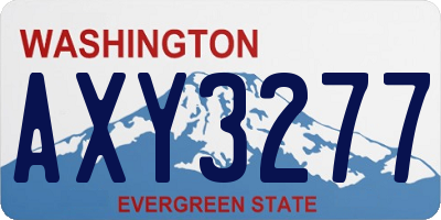 WA license plate AXY3277