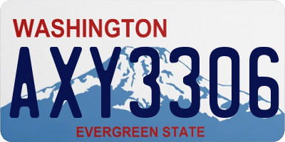 WA license plate AXY3306