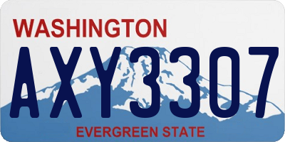 WA license plate AXY3307