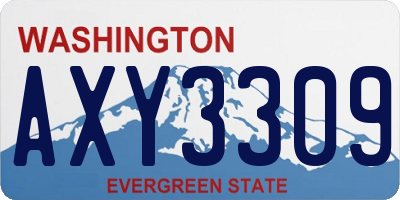 WA license plate AXY3309