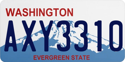 WA license plate AXY3310