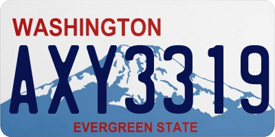 WA license plate AXY3319