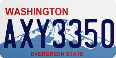 WA license plate AXY3350