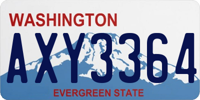WA license plate AXY3364