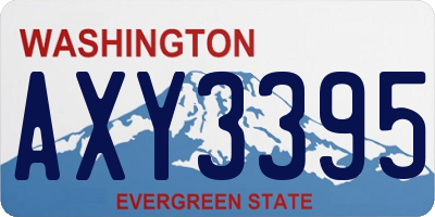 WA license plate AXY3395