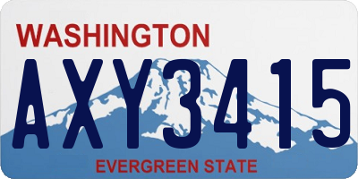 WA license plate AXY3415