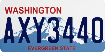 WA license plate AXY3440