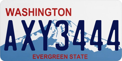WA license plate AXY3444