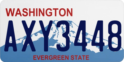 WA license plate AXY3448