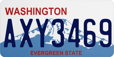 WA license plate AXY3469