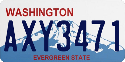 WA license plate AXY3471