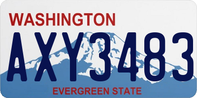 WA license plate AXY3483