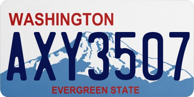 WA license plate AXY3507