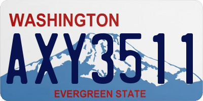WA license plate AXY3511