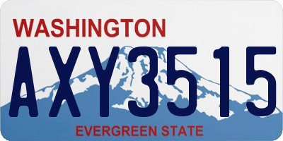 WA license plate AXY3515