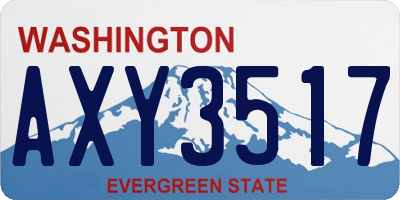 WA license plate AXY3517