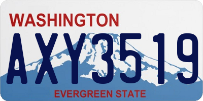 WA license plate AXY3519