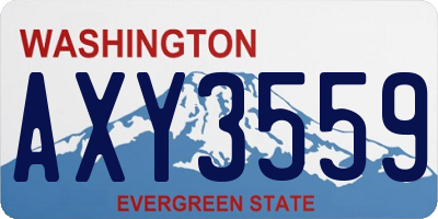 WA license plate AXY3559