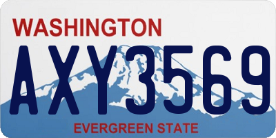 WA license plate AXY3569