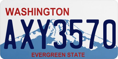 WA license plate AXY3570