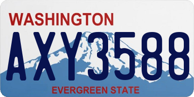 WA license plate AXY3588