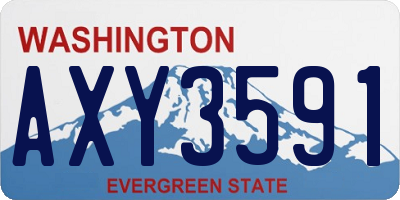 WA license plate AXY3591