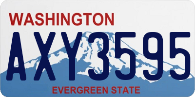 WA license plate AXY3595