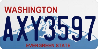 WA license plate AXY3597