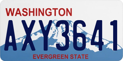 WA license plate AXY3641