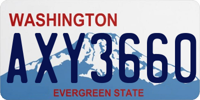 WA license plate AXY3660