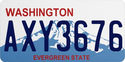 WA license plate AXY3676