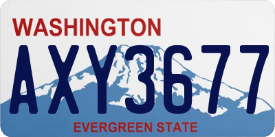 WA license plate AXY3677