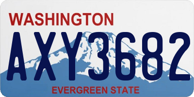 WA license plate AXY3682