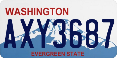 WA license plate AXY3687