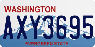 WA license plate AXY3695