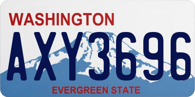 WA license plate AXY3696