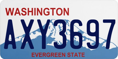 WA license plate AXY3697