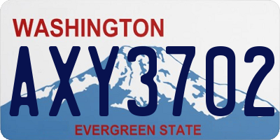 WA license plate AXY3702