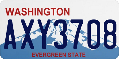 WA license plate AXY3708
