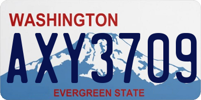 WA license plate AXY3709