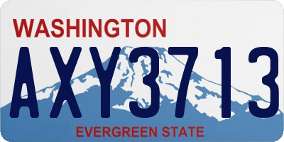 WA license plate AXY3713