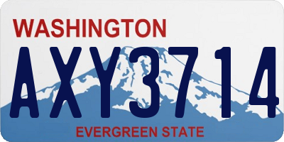 WA license plate AXY3714